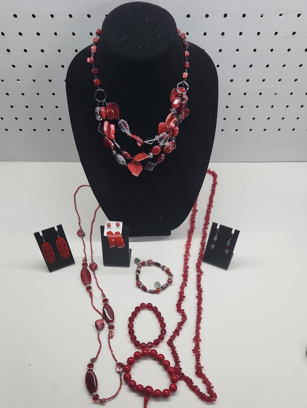 Bold Red Themed Bundle of Jewelry